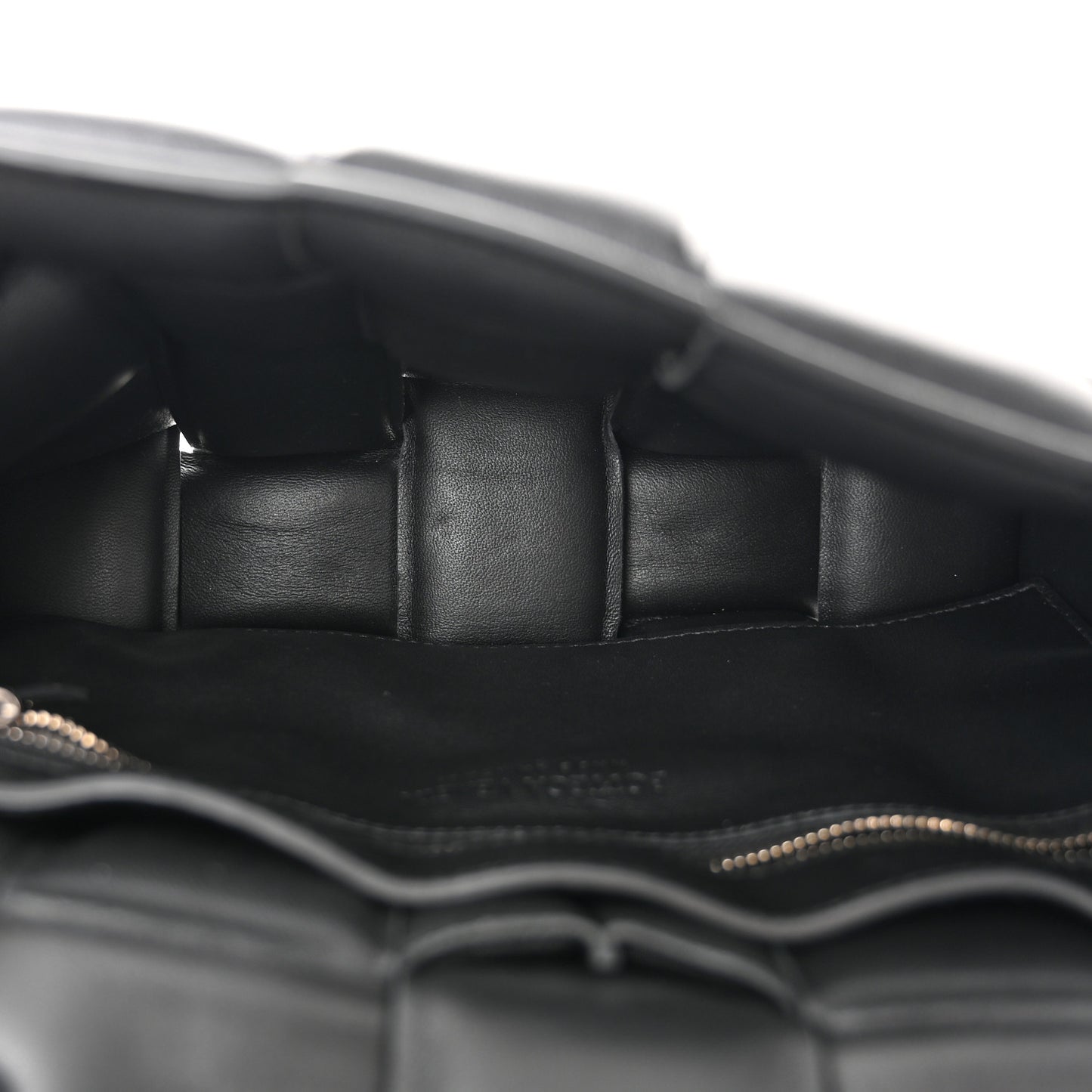 Lambskin Maxi Intreccio Padded Chain Cassette Crossbody Bag Black