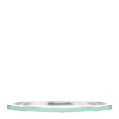 Tiffany Sterling Silver Enamel Bangle Bracelet Blue 1 of 5