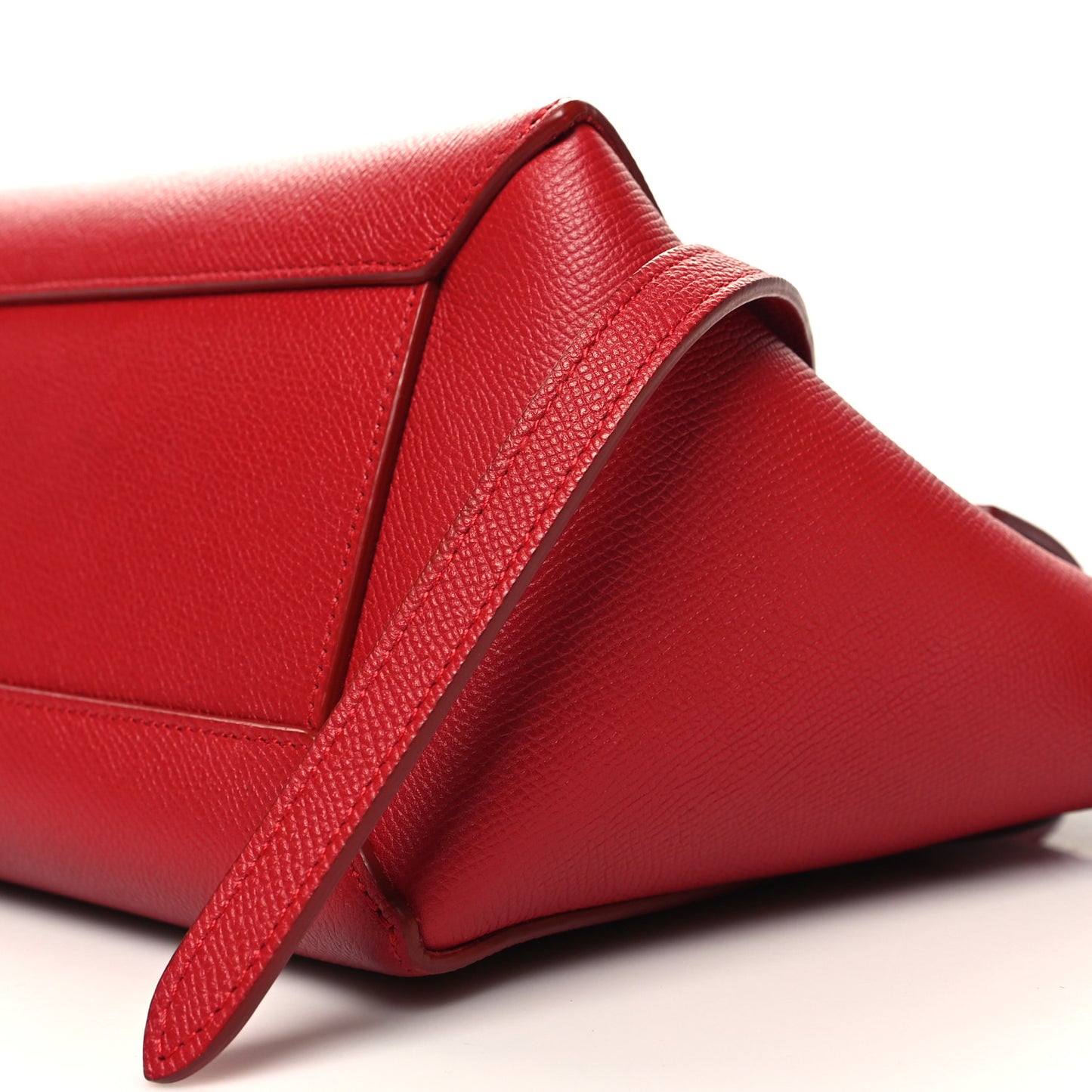 Baby Grained Calfskin Micro Belt Bag Coquelicot