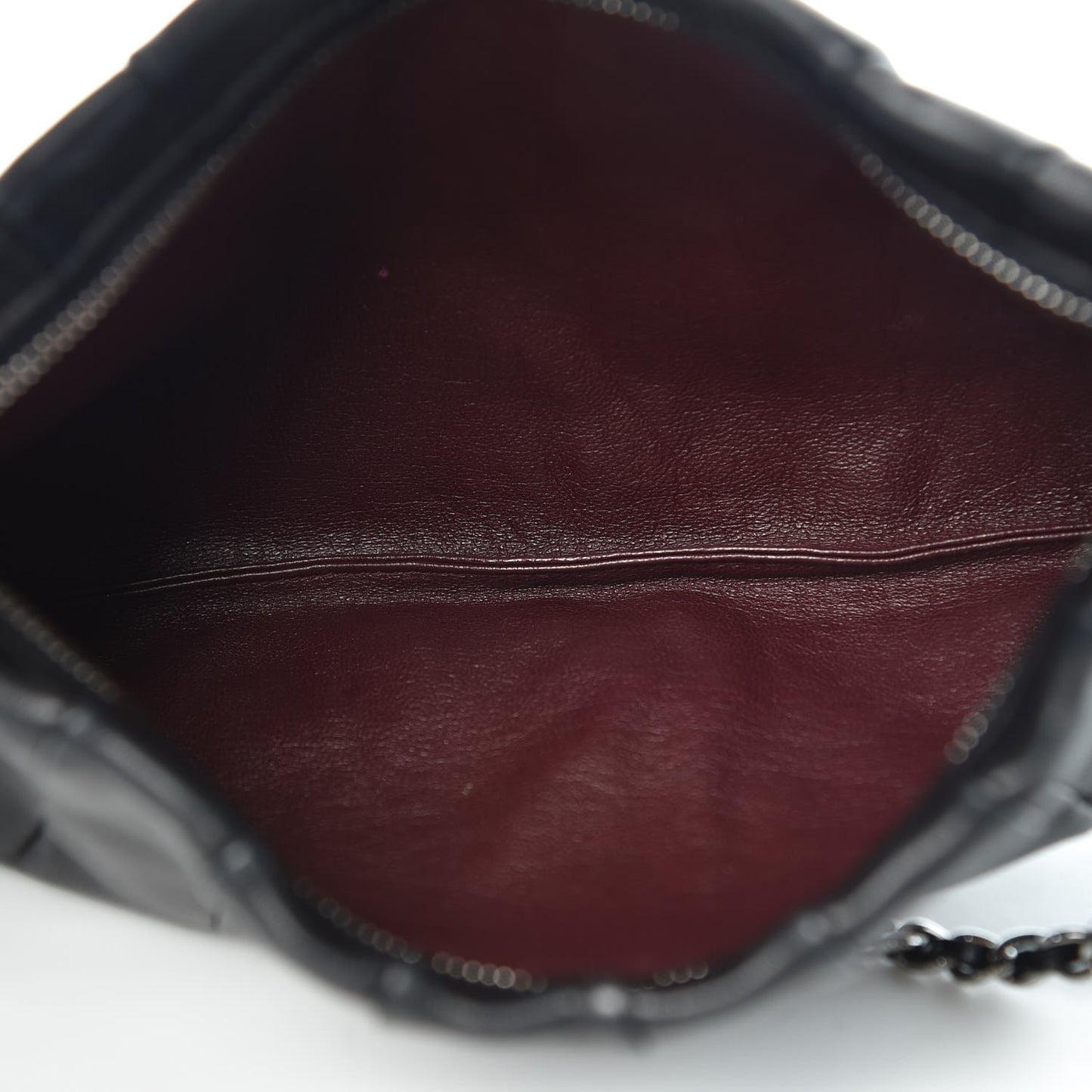 Lambskin Pleated Tassel Shoulder Bag Black