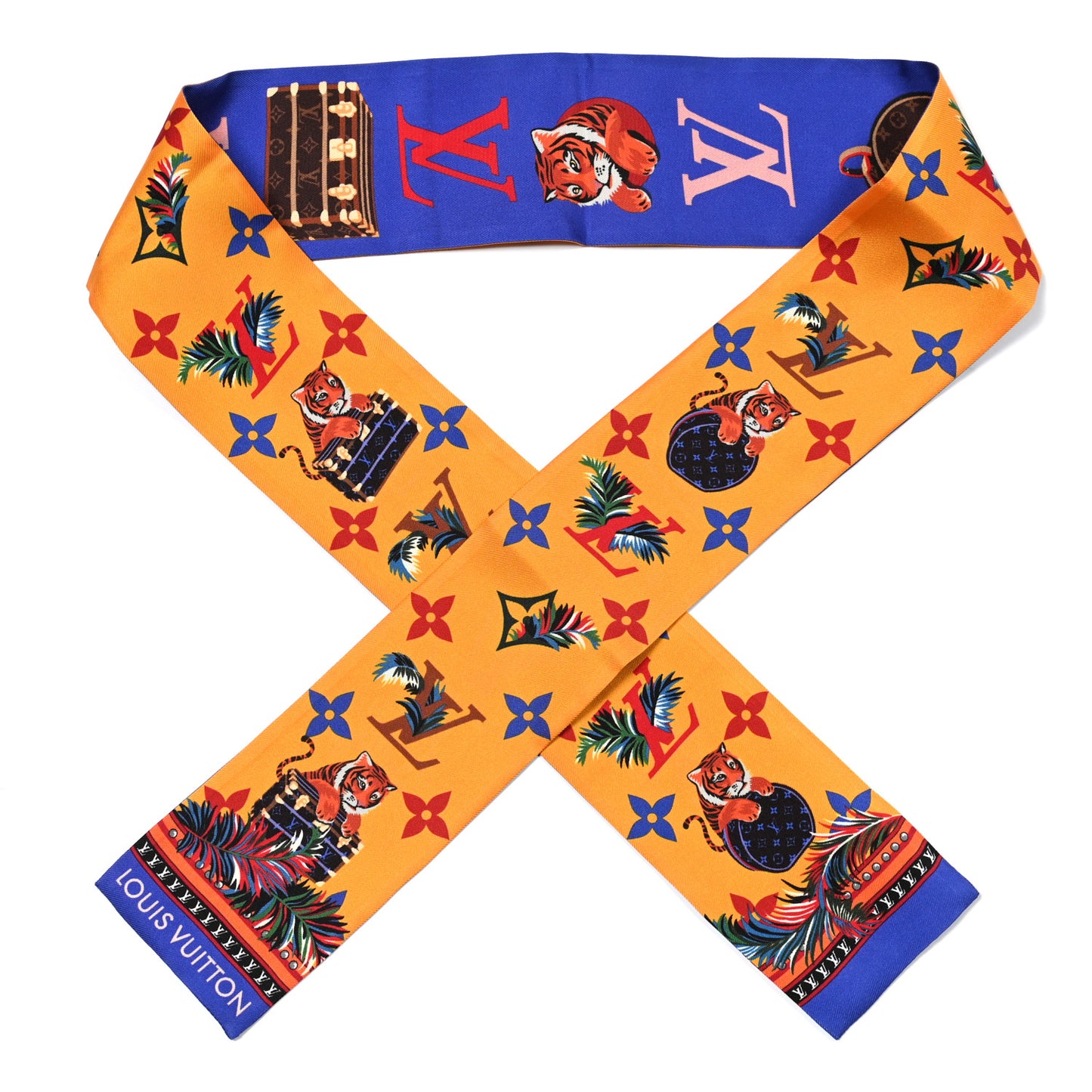 Silk Monogram Precious Tiger Bandeau Yellow