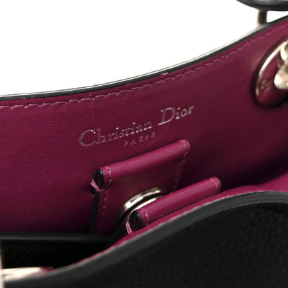 Christian Dior Bullcalf Medium Diorissimo Tote Black Rose Indien 13 of 14