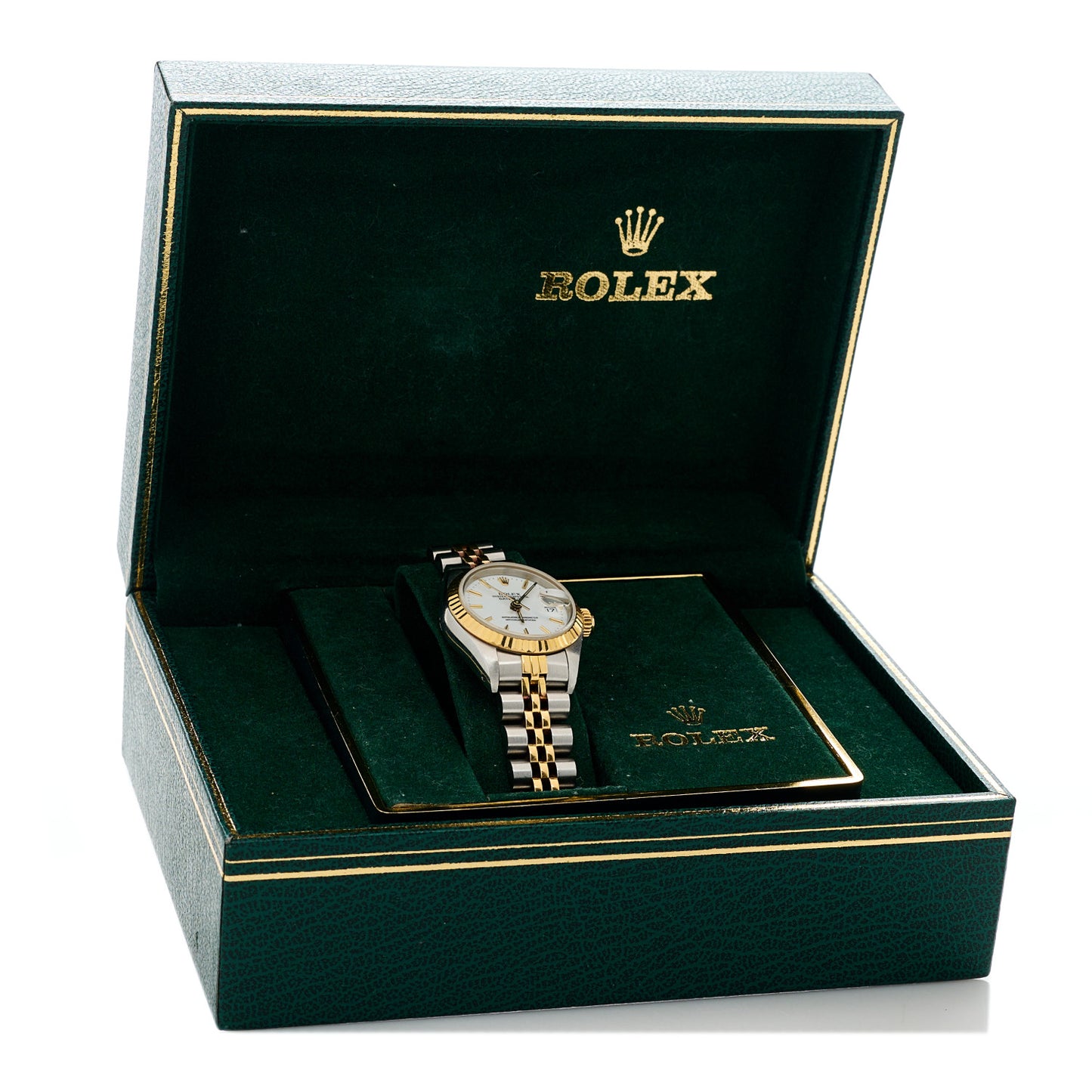 Stainless Steel 18K Yellow Gold 26mm Oyster Perpetual Datejust Watch White 69173