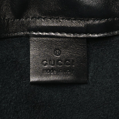 Gucci Calfskin Logo Drawstring Backpack Black 8 of 11