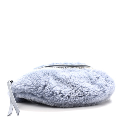 Miu Miu Shearling Matelasse Belt Bag Blue 4 of 10
