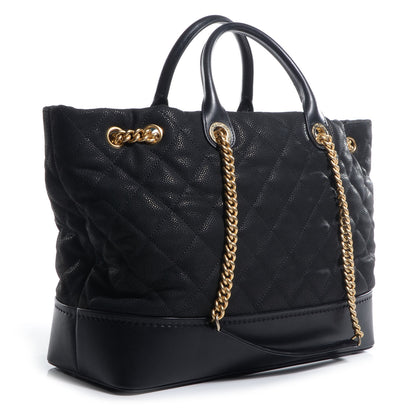 Chanel Iridescent Grained Calfskin Large Tote Black 3 of 9