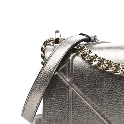 Christian Dior Metallic Grained Calfskin Medium Diorama Flap Bag Pale Gold 10 of 10