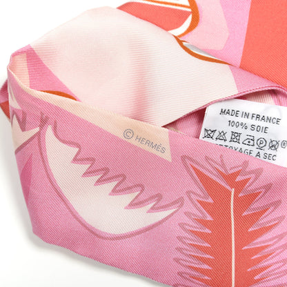 Hermes Silk Sea Surf and Fun Twilly Rose Rouge Corail 4 of 4