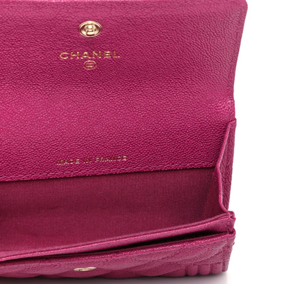 Chanel Caviar Quilted Boy Flap Card Holder Fuchsia 5 of 9