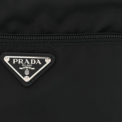 Prada Re-Nylon Vela Saffiano Pocket Double Zip Shoulder Bag Black 7 of 10