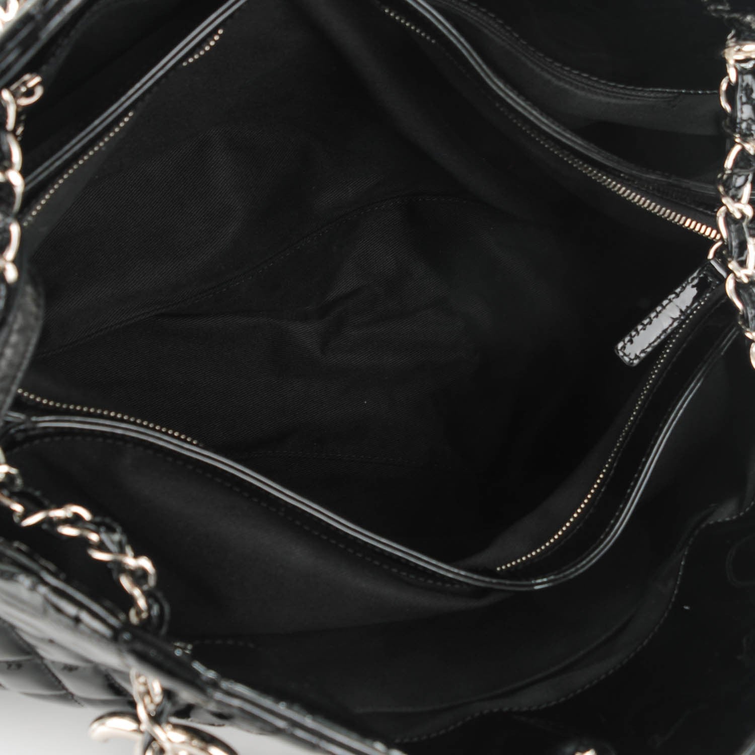 Chanel Patent Quilted Large Just Mademoiselle Bowling Bag Black 6 of 8