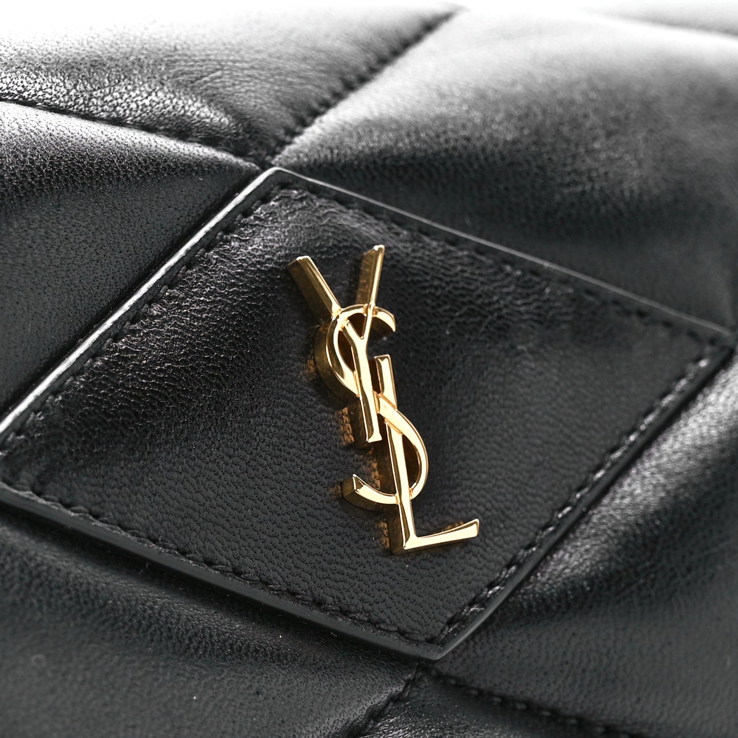Lambskin Quilted Sade Puffer Envelope Clutch Black