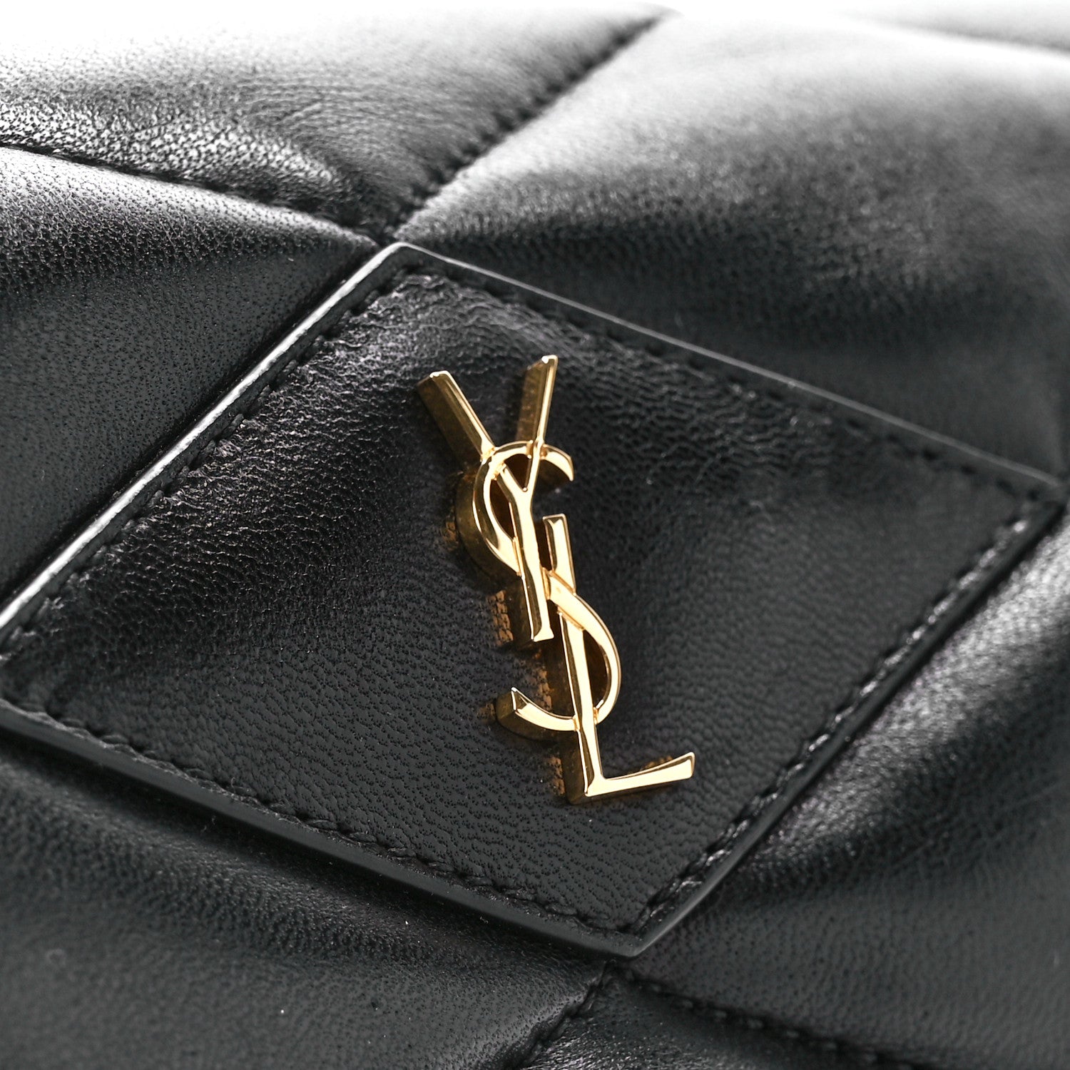 Saint Laurent Lambskin Quilted Sade Puffer Envelope Clutch Black 10 of 13