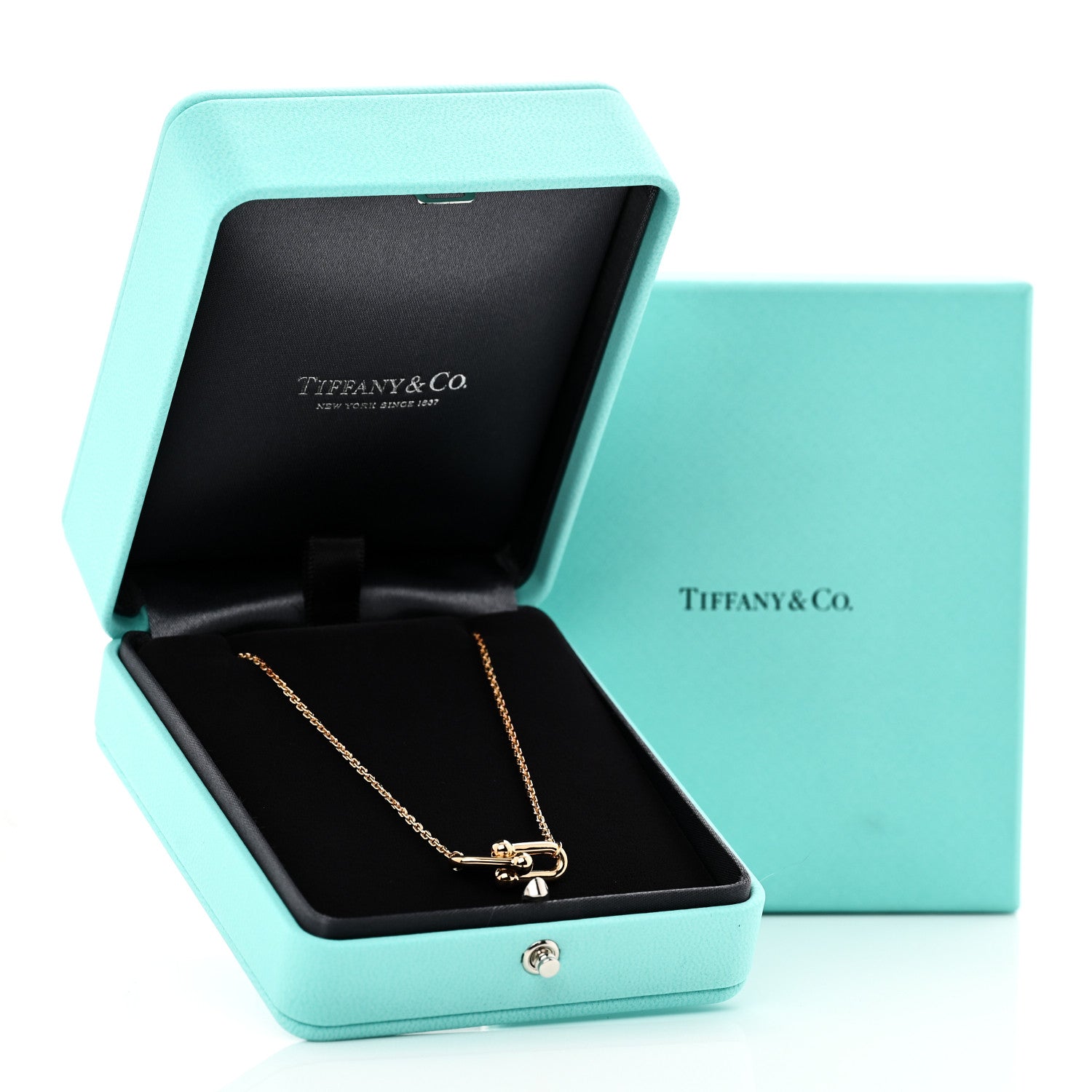 Tiffany 18K Yellow Gold HardWear Small Double Link Pendant Necklace 7 of 7