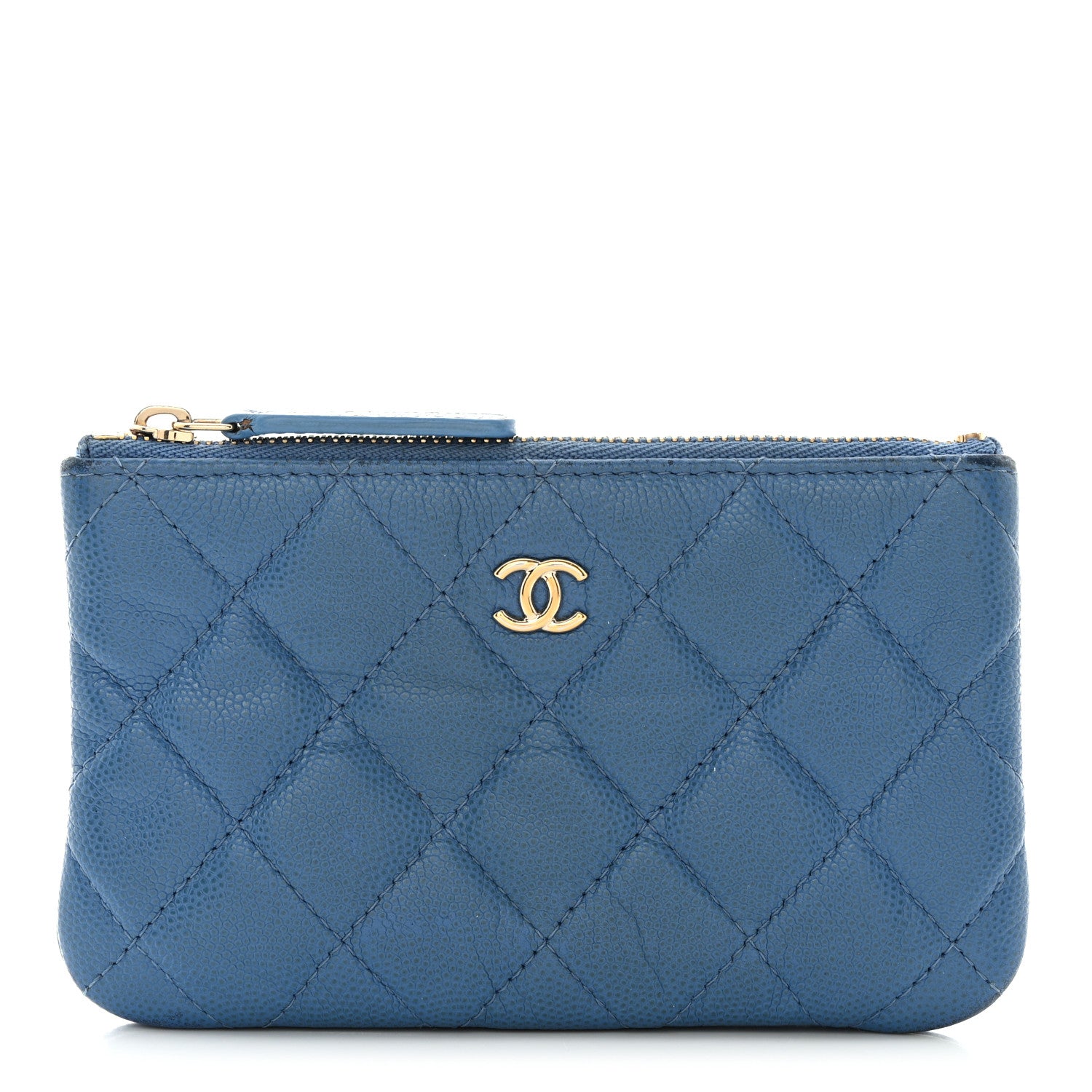 Chanel Caviar Quilted Small Pouch Blue 1 of 11