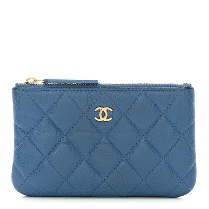 Chanel Caviar Quilted Small Pouch Blue 1 of 11