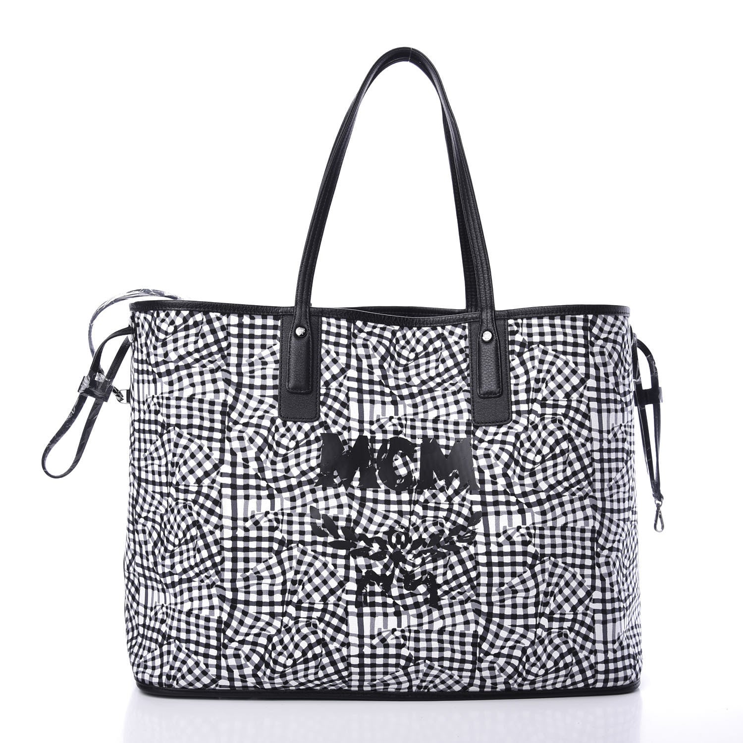 MCM Visetos Large Liz Reversible Shopper Tote Black 12 of 19