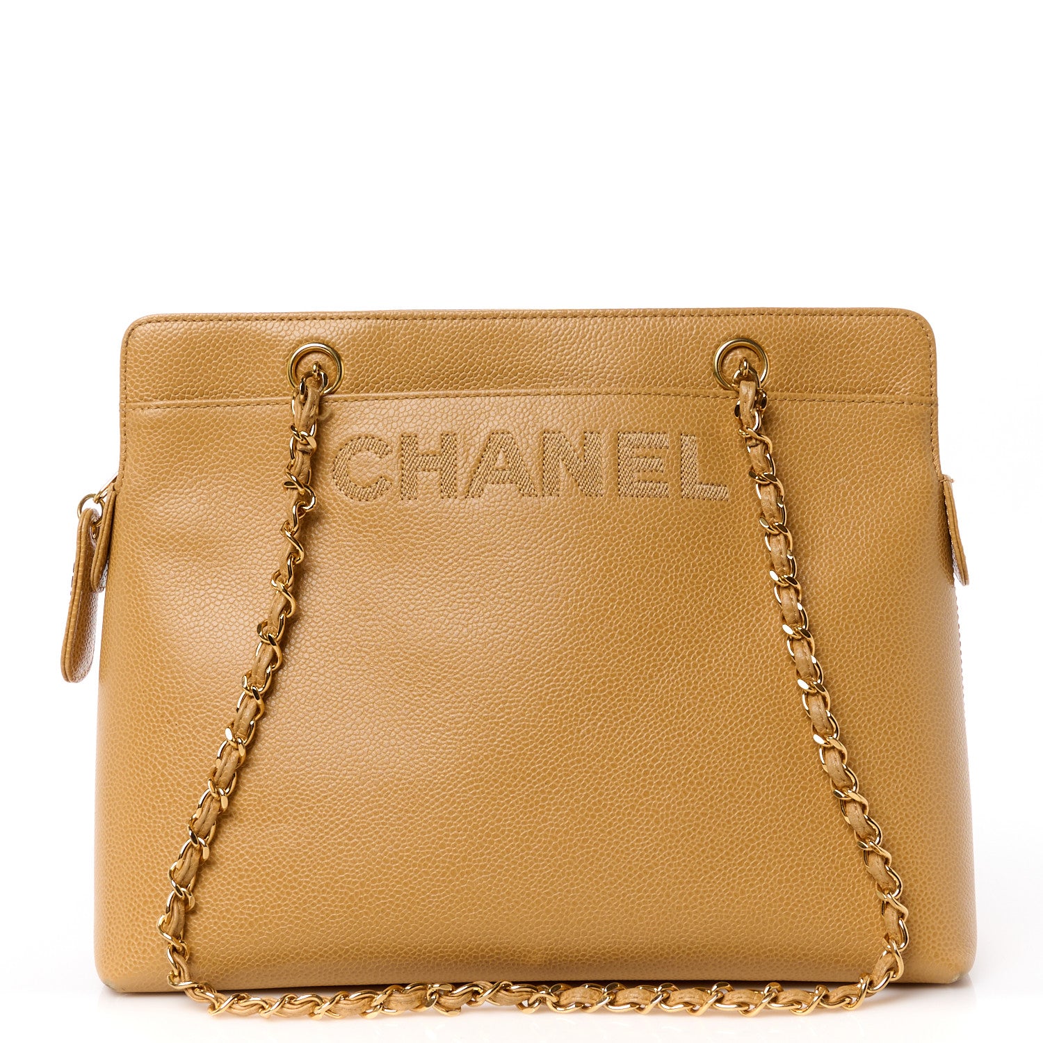 Chanel Caviar Shoulder Bag Beige 1 of 14