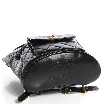 Chanel Lambskin Quilted Backpack Black 4 of 9