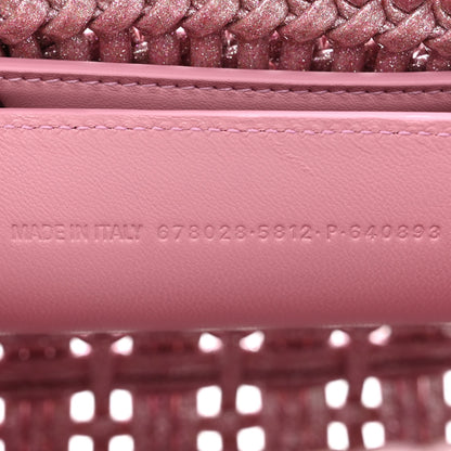 Balenciaga Glitter Faux Calfskin XXS Bistro Basket Pink 7 of 10