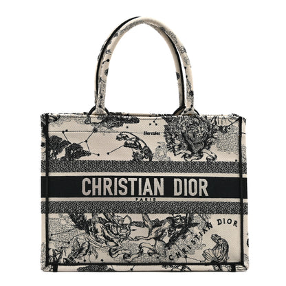 Christian Dior Canvas Zodiac Toile De Jouy Embroidered Medium Book Tote Latte 1 of 10