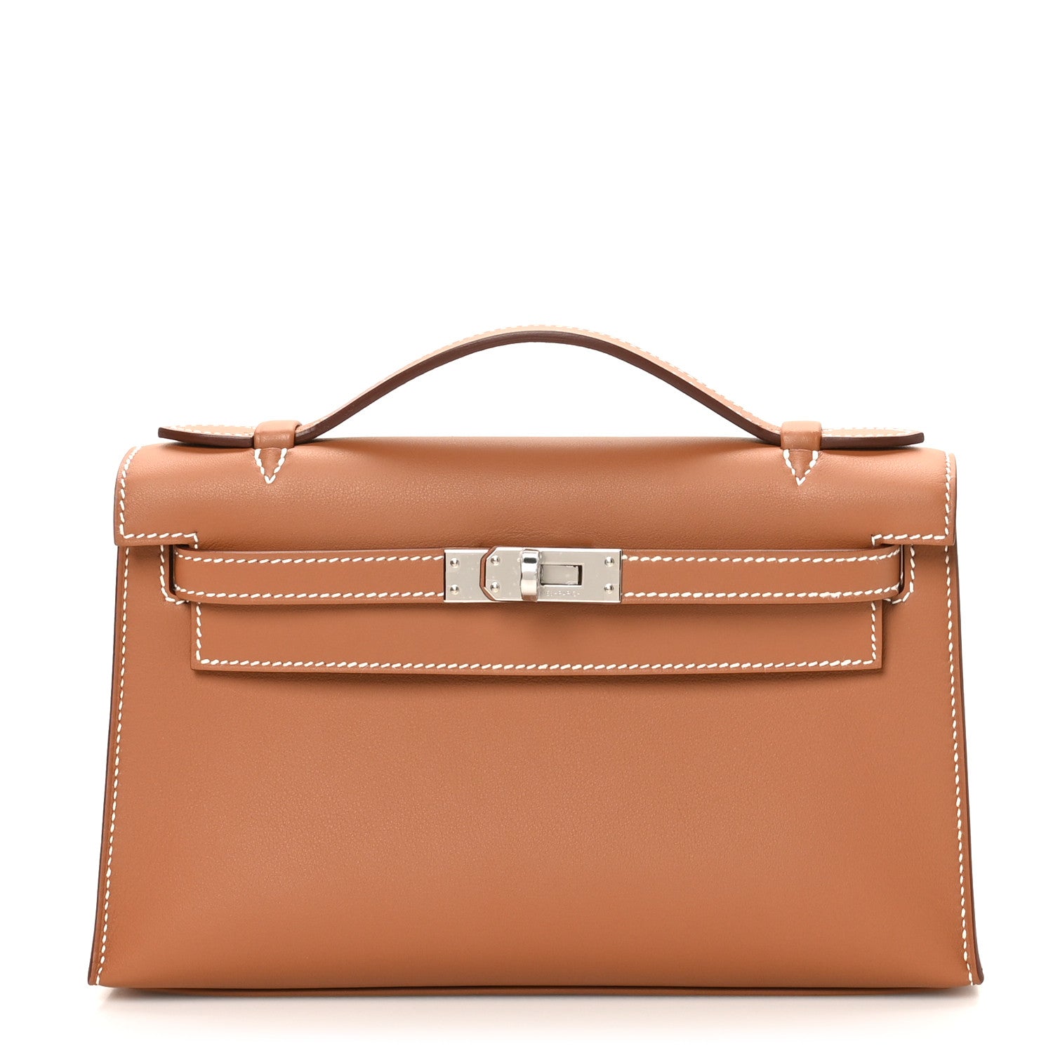 Hermes Swift Kelly Pochette Clutch Gold 1 of 11