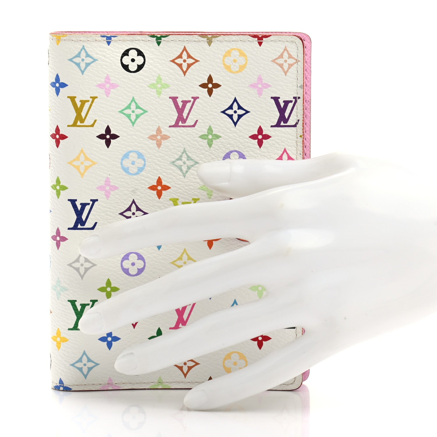 Louis Vuitton Monogram Multicolor Small Ring Agenda Cover White Litchi 2 of 8