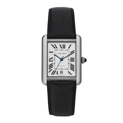Cartier Stainless Steel Calfskin 31mm Tank Solo Automatic Watch 1 of 5