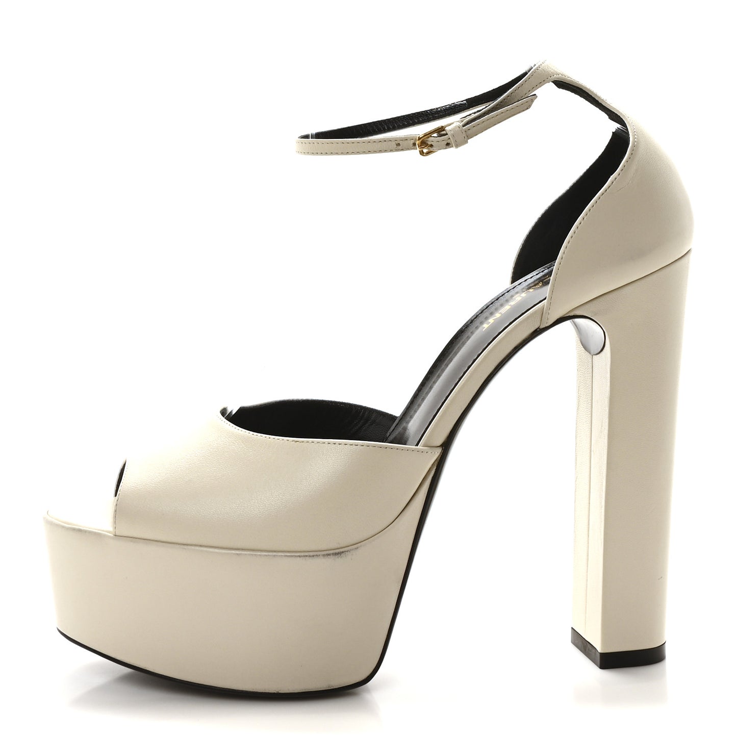 Goatskin Belfagor Jodie 95 Platform Sandals  41 Pearl