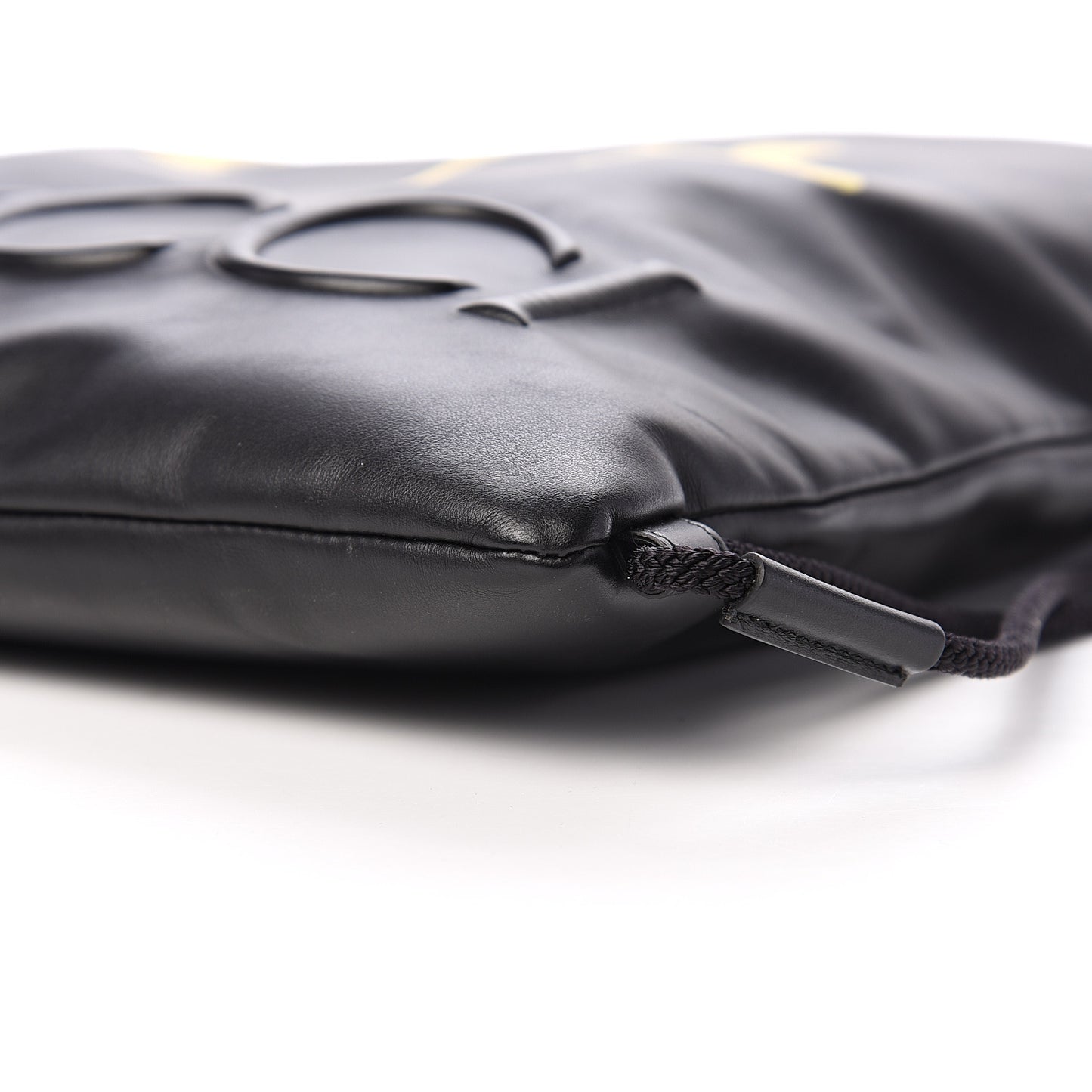 Calfskin Small GucciGhost Drawstring Backpack Black