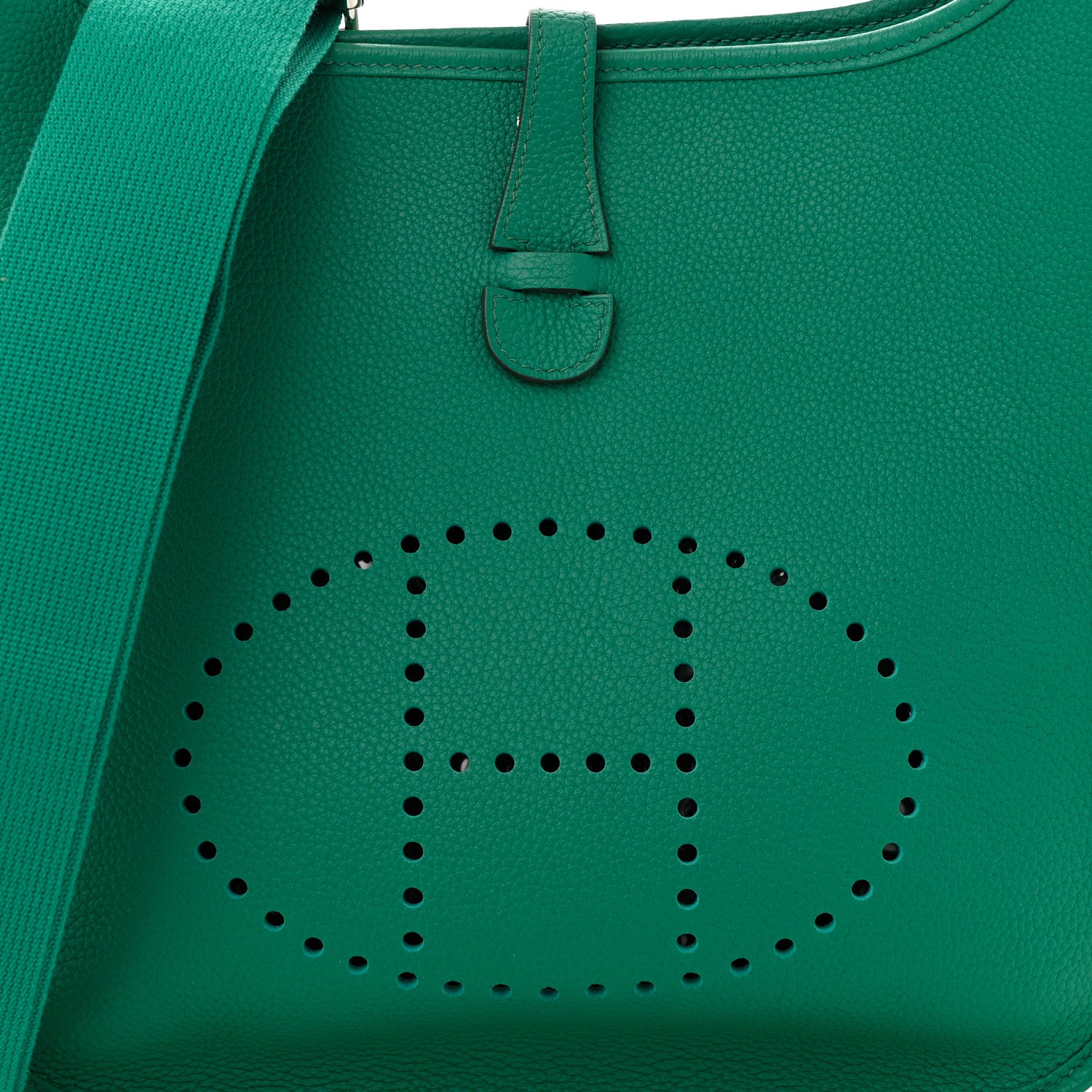 Hermes Taurillon Clemence Evelyne III PM Vert Jade 8 of 10