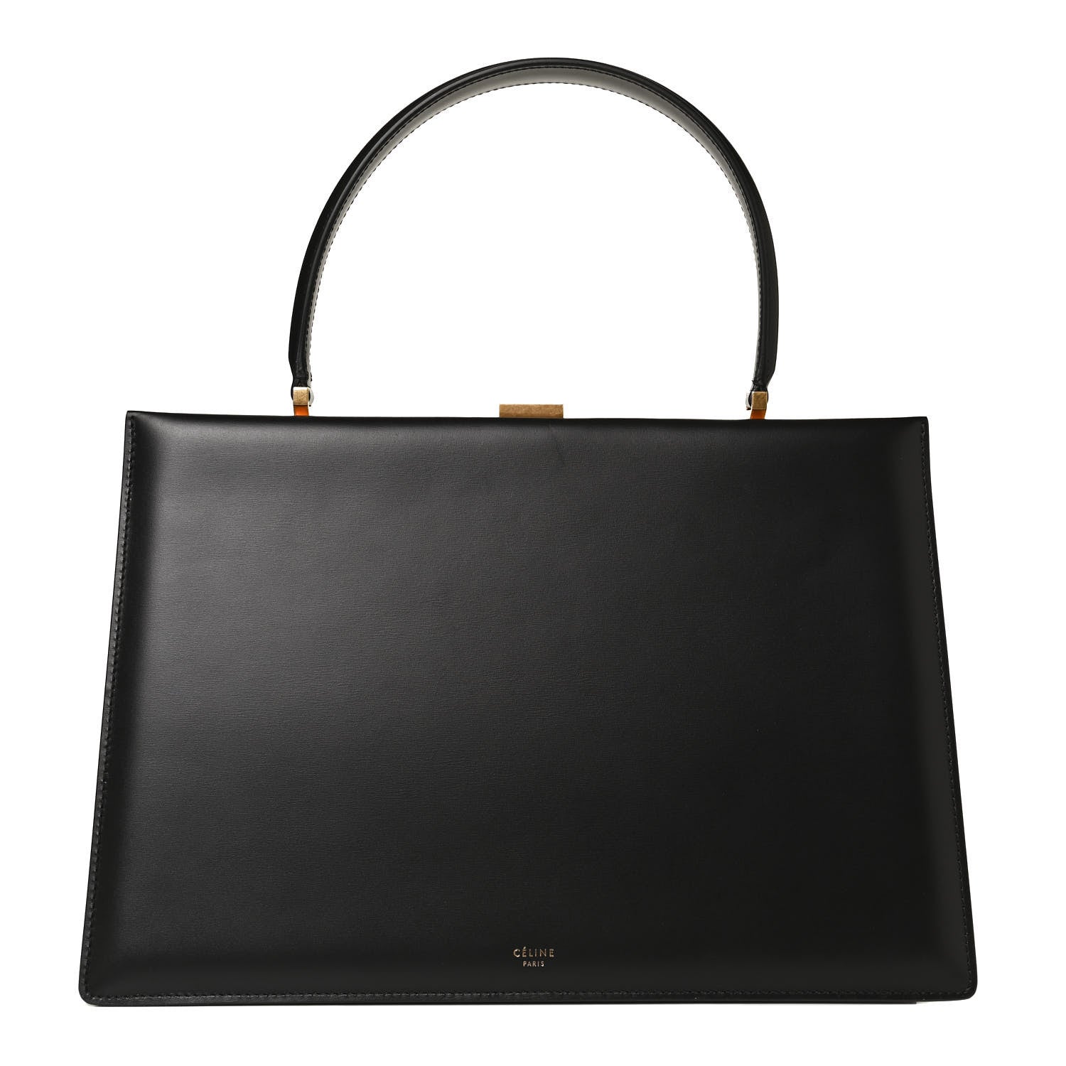 Celine Box Calfskin Medium Clasp Bag Black 1 of 10