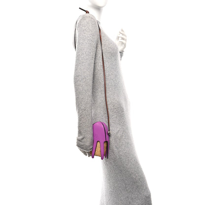 Loewe Calfskin Wicker Paula's Ibiza Octopus Mini Crossbody Natural Purple Multicolor 2 of 10