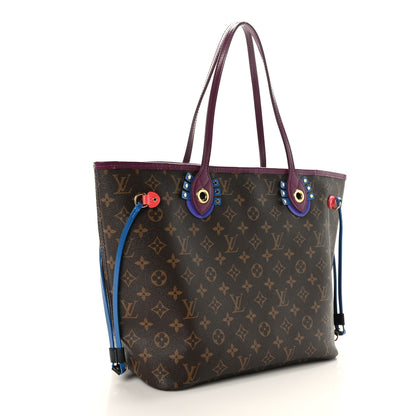 Louis Vuitton Monogram Totem Neverfull MM Magenta 3 of 10