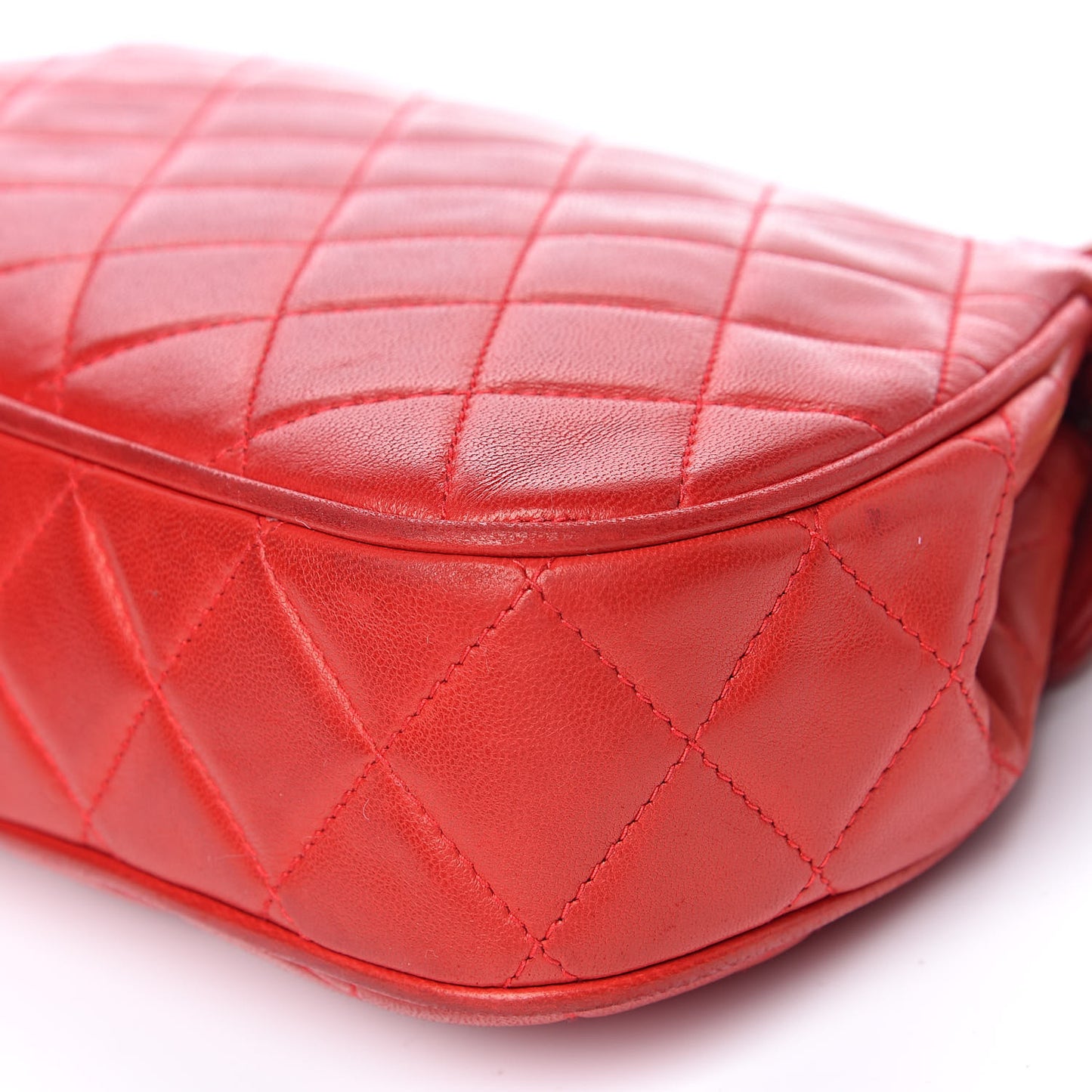 Lambskin Quilted CC Tassel Flap Red