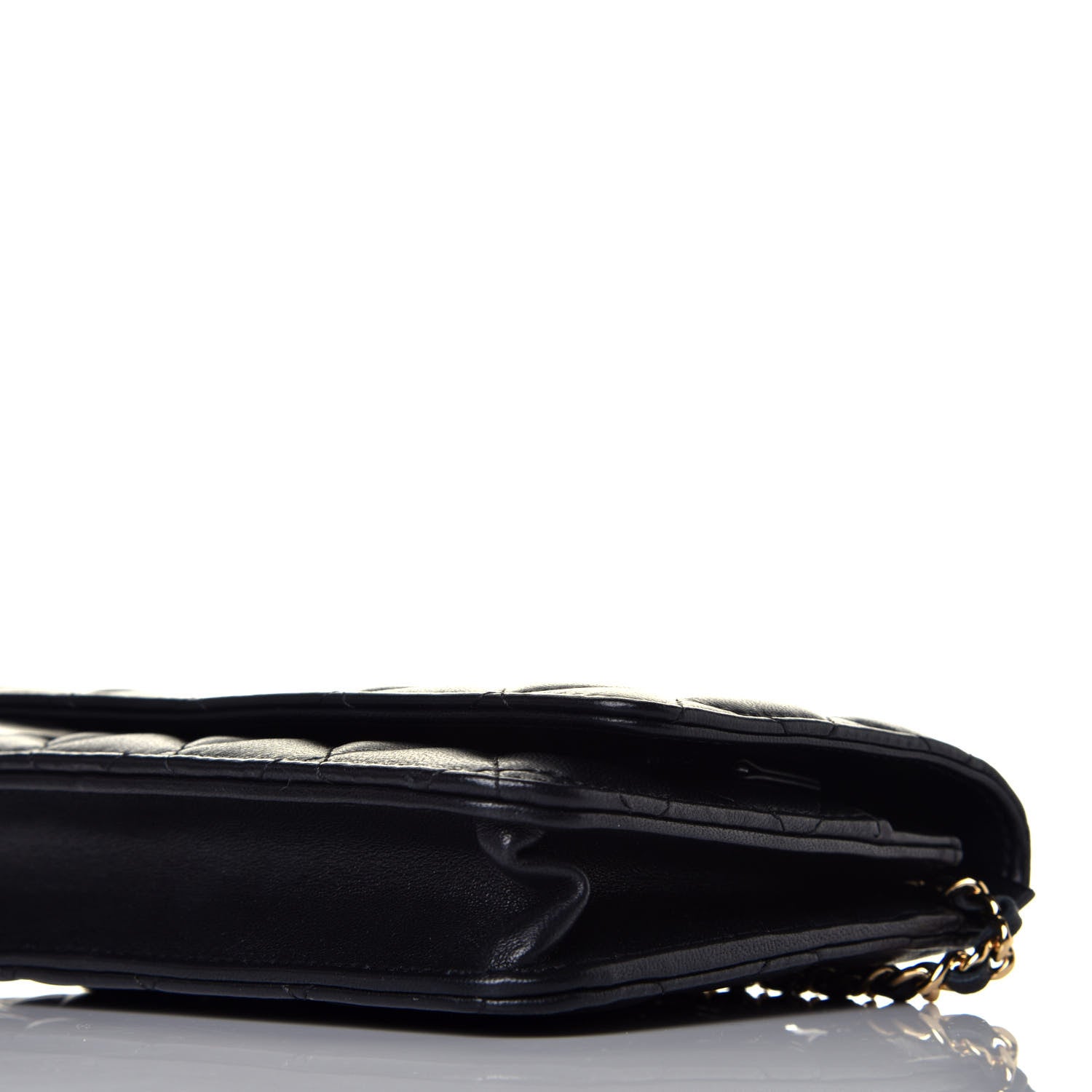 Chanel Lambskin Quilted Wallet On Chain WOC Black 8 of 9
