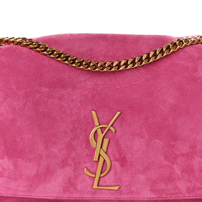 Saint Laurent Smooth Calfskin Suede Medium Reversible Monogram Kate Satchel Rose Rubis 12 of 18
