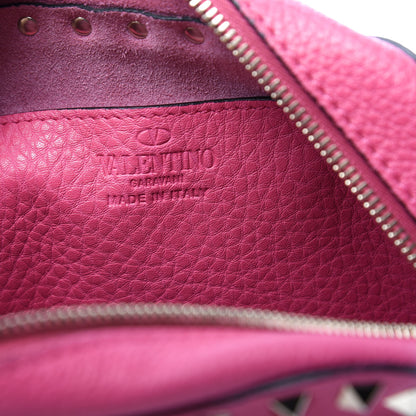 Valentino Garavani Pebbled Calfskin Rockstud Camera Crossbody Bag Peony 8 of 9