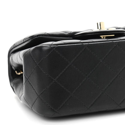 Chanel Lambskin Quilted Mini Square Flap Black 9 of 11