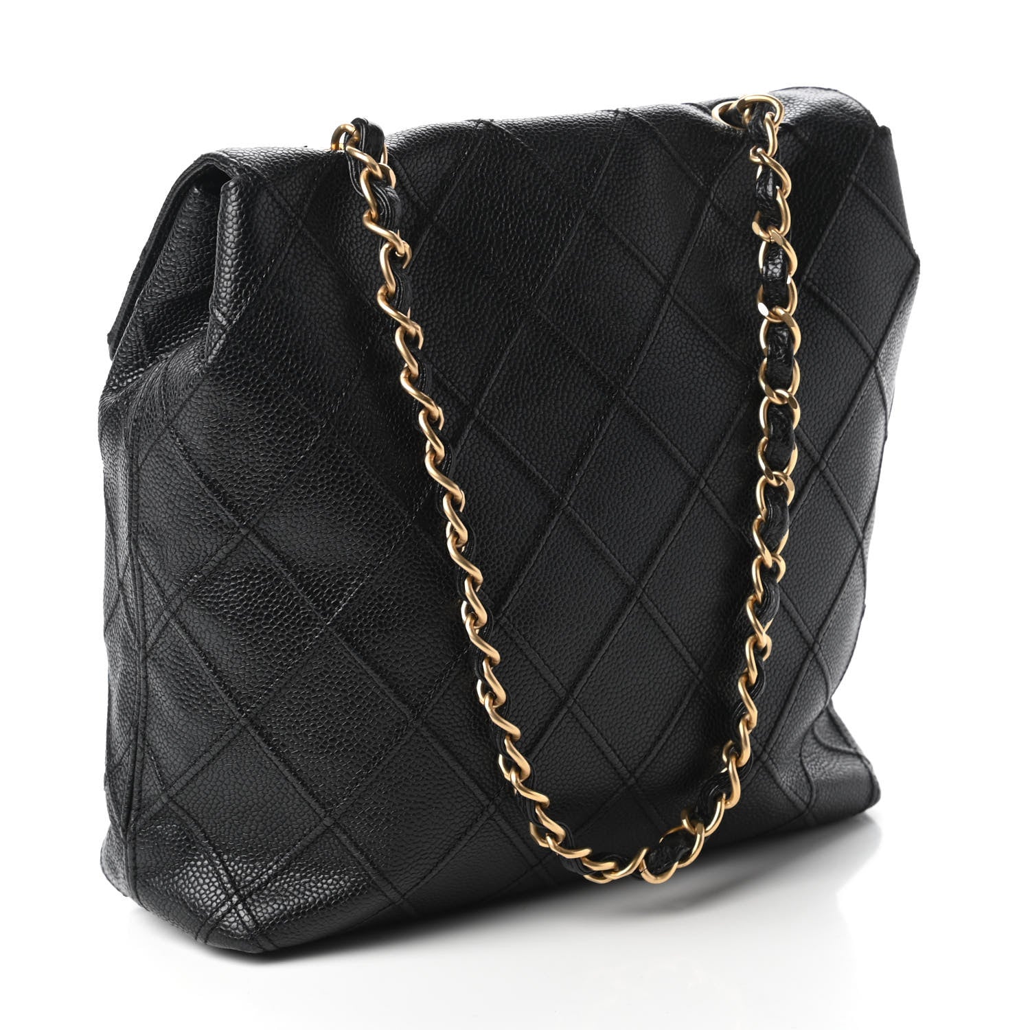 Chanel Caviar Diamond Stitched Shoulder Bag Black 3 of 10