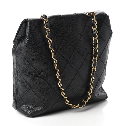 Chanel Caviar Diamond Stitched Shoulder Bag Black 3 of 10