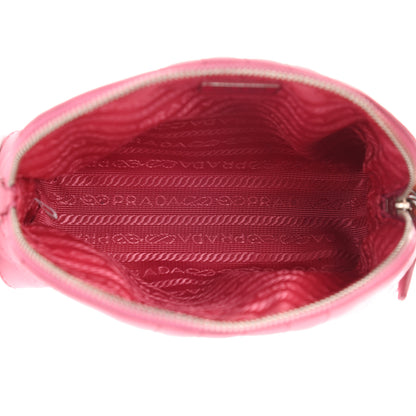 Prada Soft Calfskin Diagramme Wristlet Pouch Bag Begonia 5 of 7
