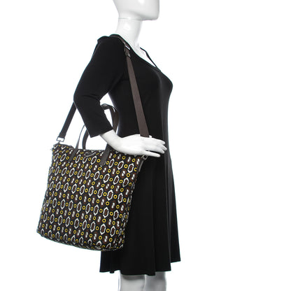 Prada Tessuto Stampato Nylon Saffiano Print Tote Cacao 3 of 10