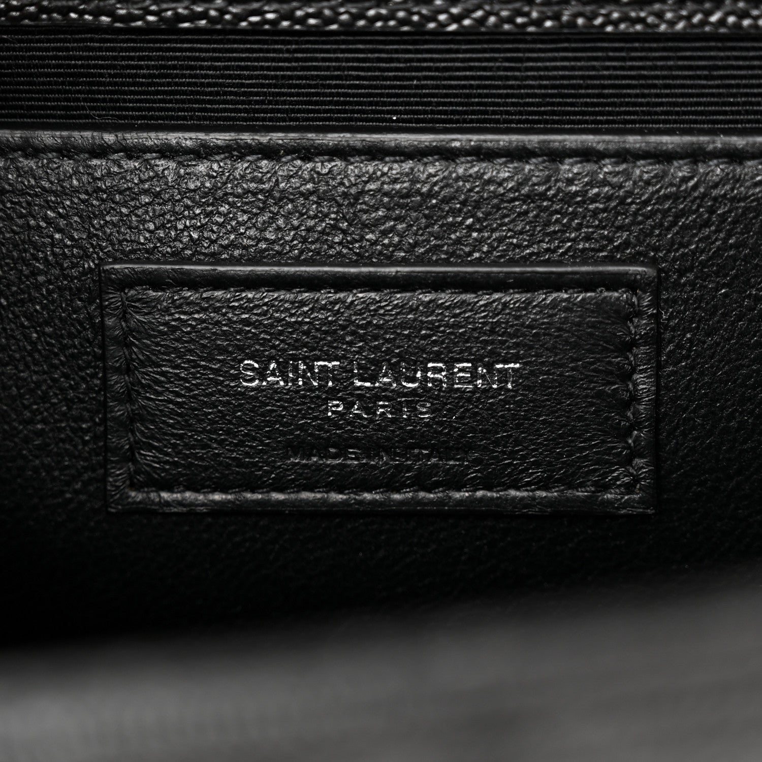 Saint Laurent Grain De Poudre Textured Mixed Matelasse Triquilt Medium Monogram Satchel Black 6 of 12