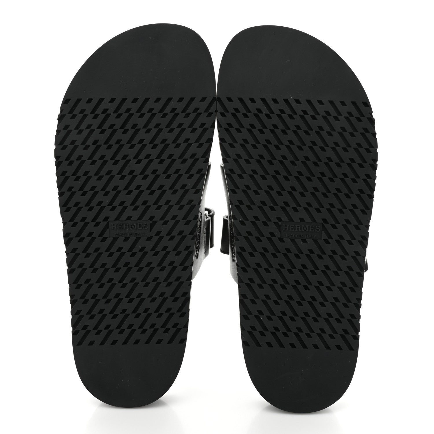 Hermes Calfskin Womens Chypre Sandals 38.5 Black 5 of 8