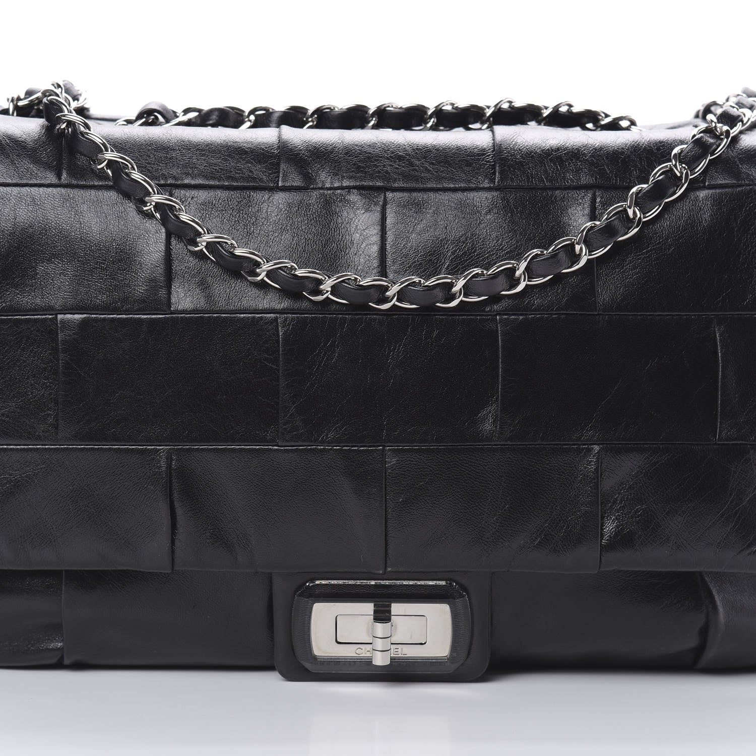 Chanel Lambskin Patchwork Medium Mademoiselle Flap Black 8 of 10
