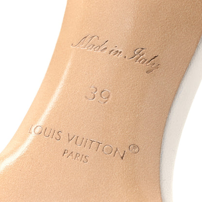 Louis Vuitton Lambskin Embossed Monogram By The Pool Revival High Heel Mules 39 White Blue Purple 7 of 10
