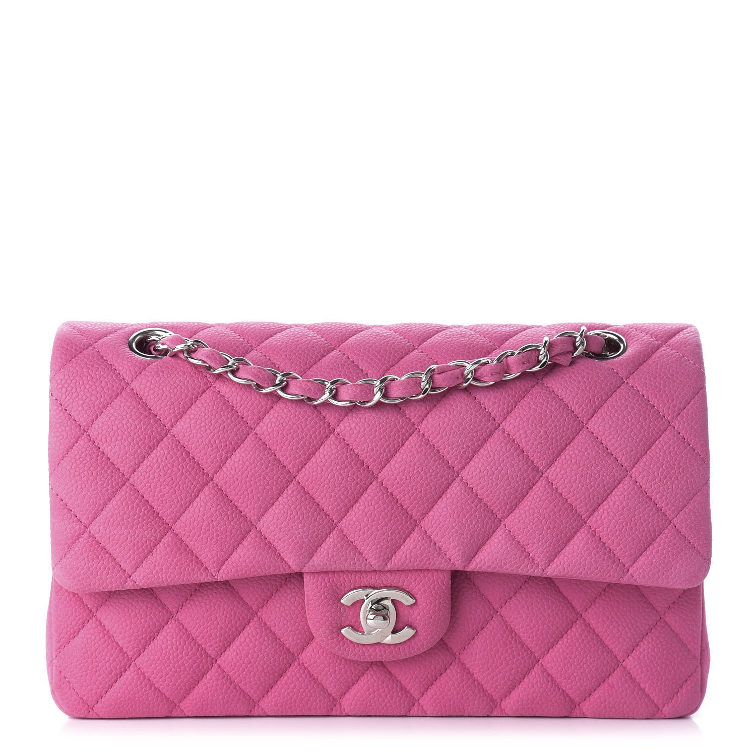 Chanel Iridescent Caviar Quilted Medium Double Flap Pink 1 of 12