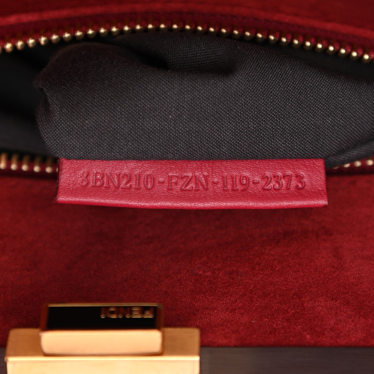 Vitello Suede Large Peekaboo Iconic Satchel Rubino Peonia
