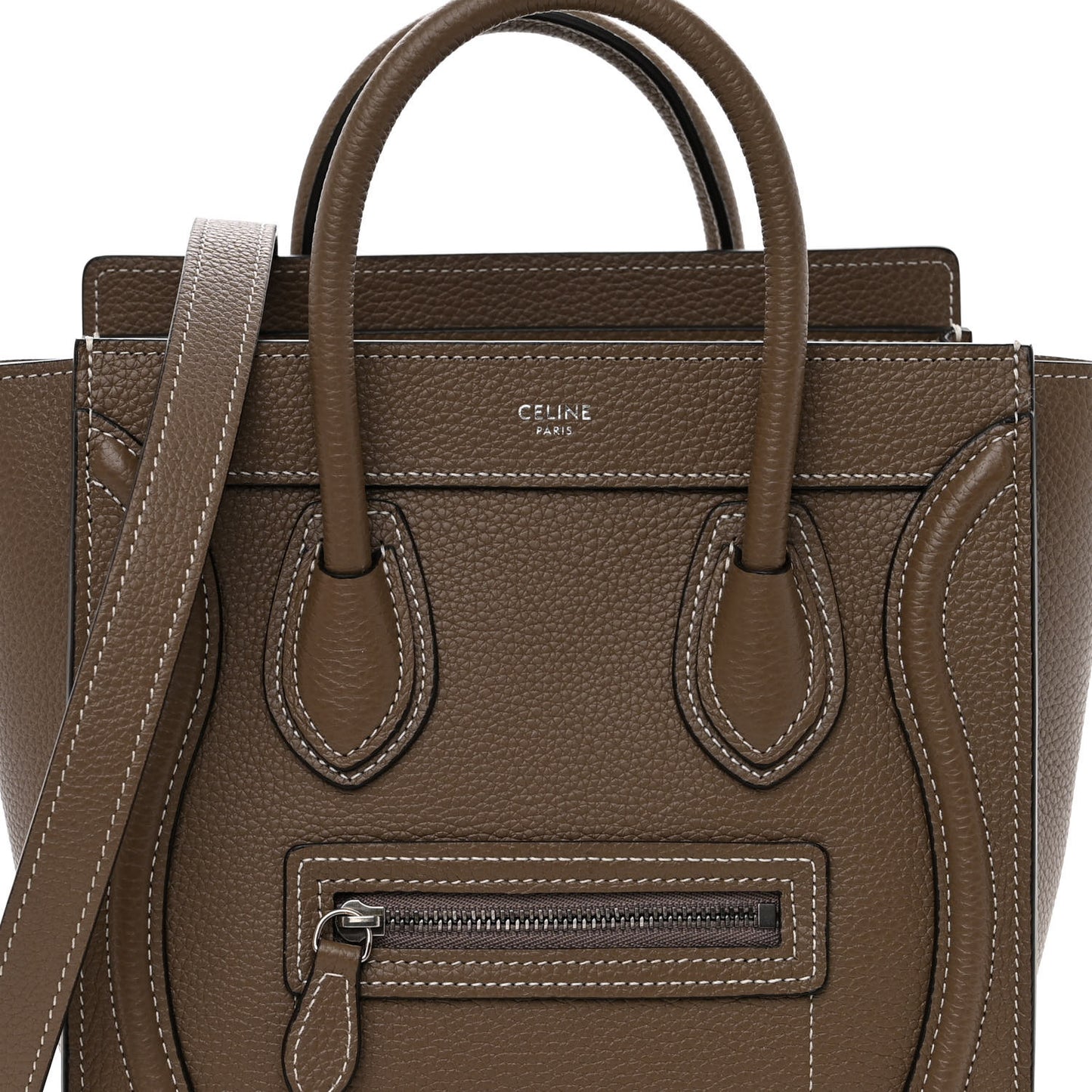 Drummed Calfskin Nano Luggage Souris